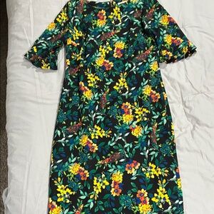 Calvin Klein Multicolor Floral Mid Sleeve Dress